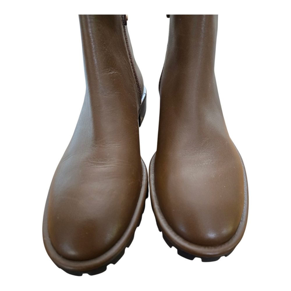 Stuart Weitzman Brown Leather Ankle Boots - Size 4 - Picture 6 of 13